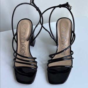Calvin Klein Black Strappy Heels